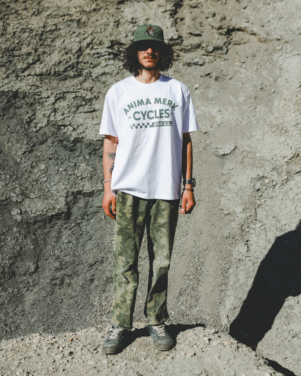 ANIMA MERX CYCLES GRAPHIC TEE: WHITE