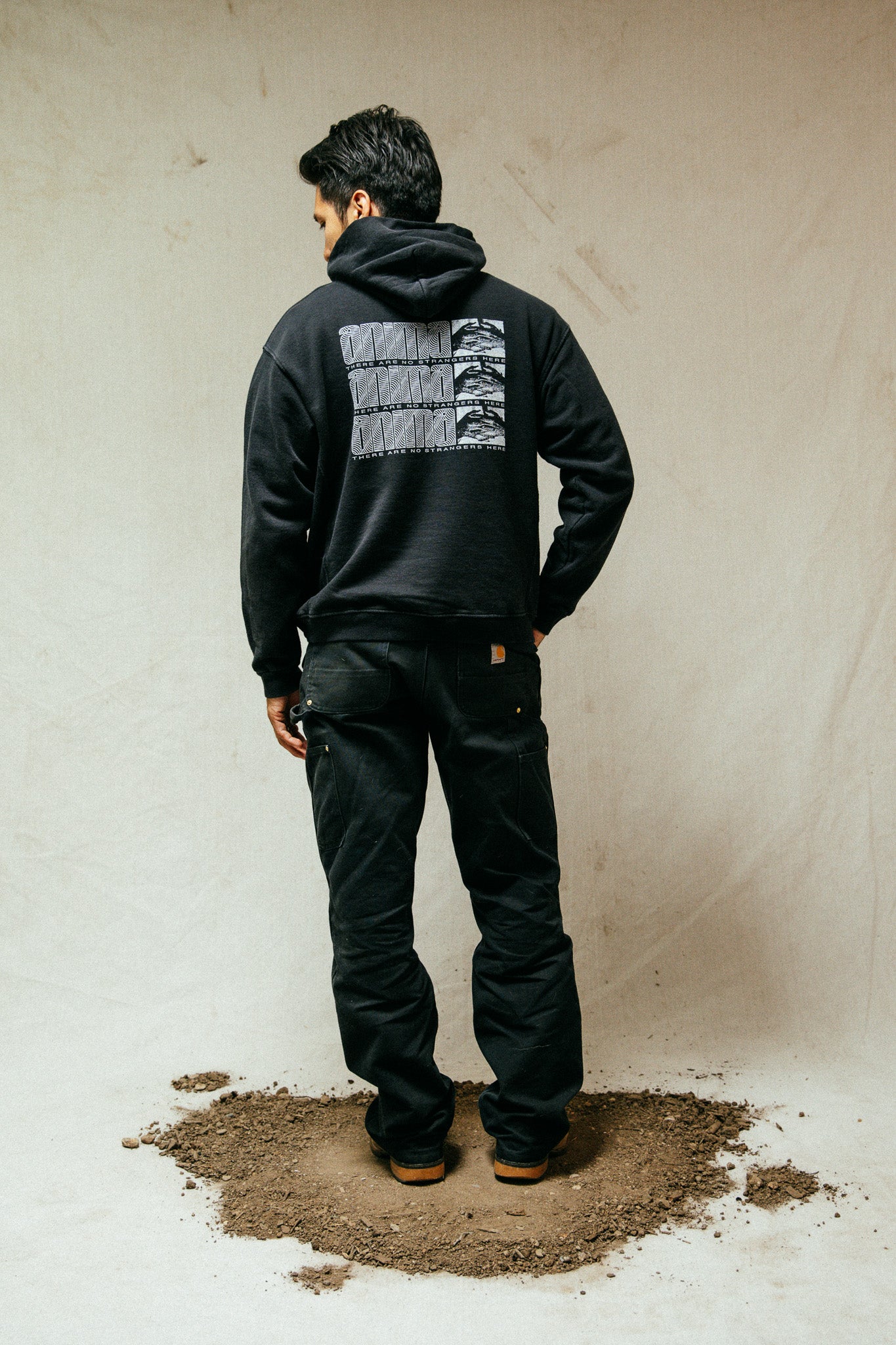 No Strangers Hoodie: Washed Black
