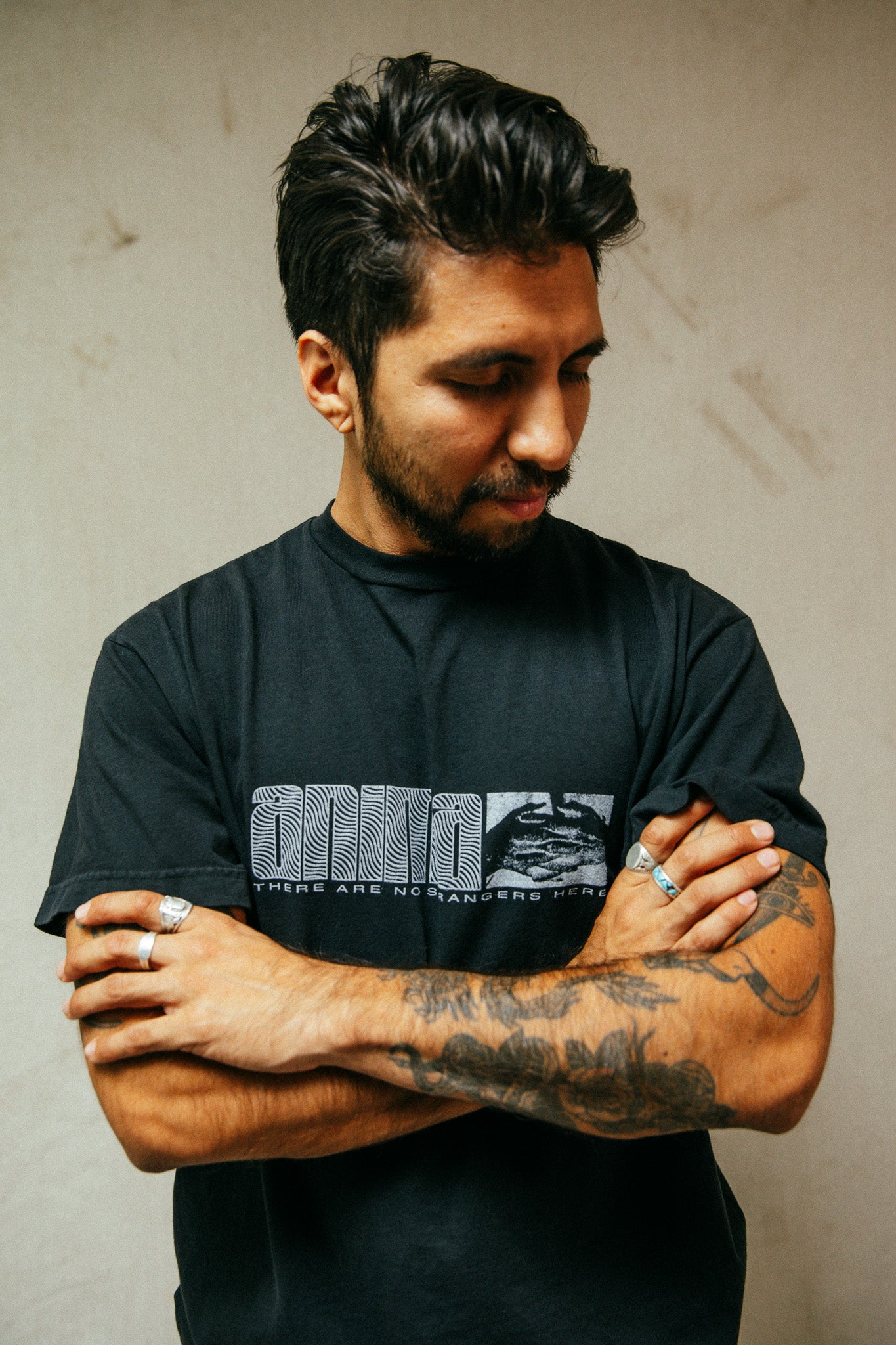 No Strangers Tee: Washed Black