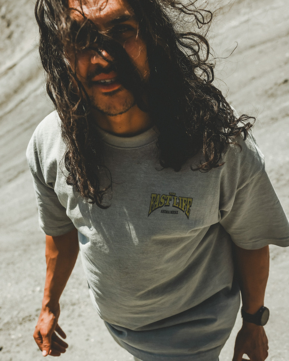 THE FAST LIFE GRAPHIC TEE: GRAY