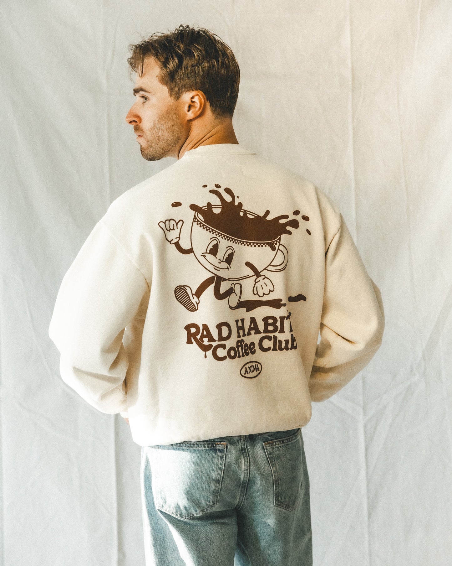 RAD HABITS CREWNECK: CREAM