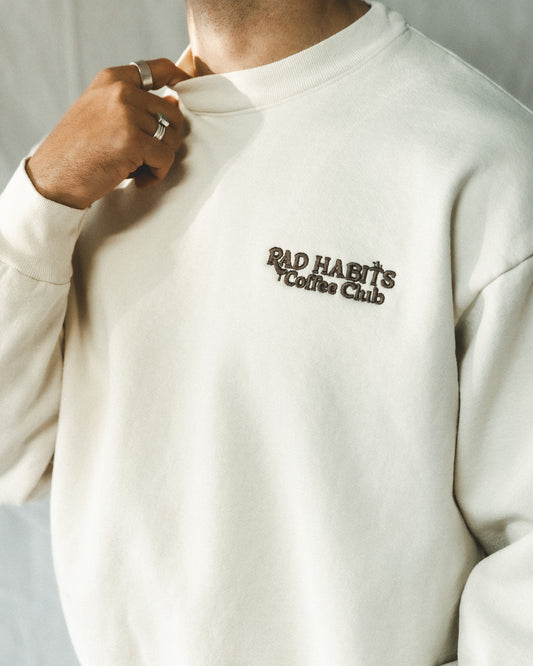 RAD HABITS CREWNECK: CREAM