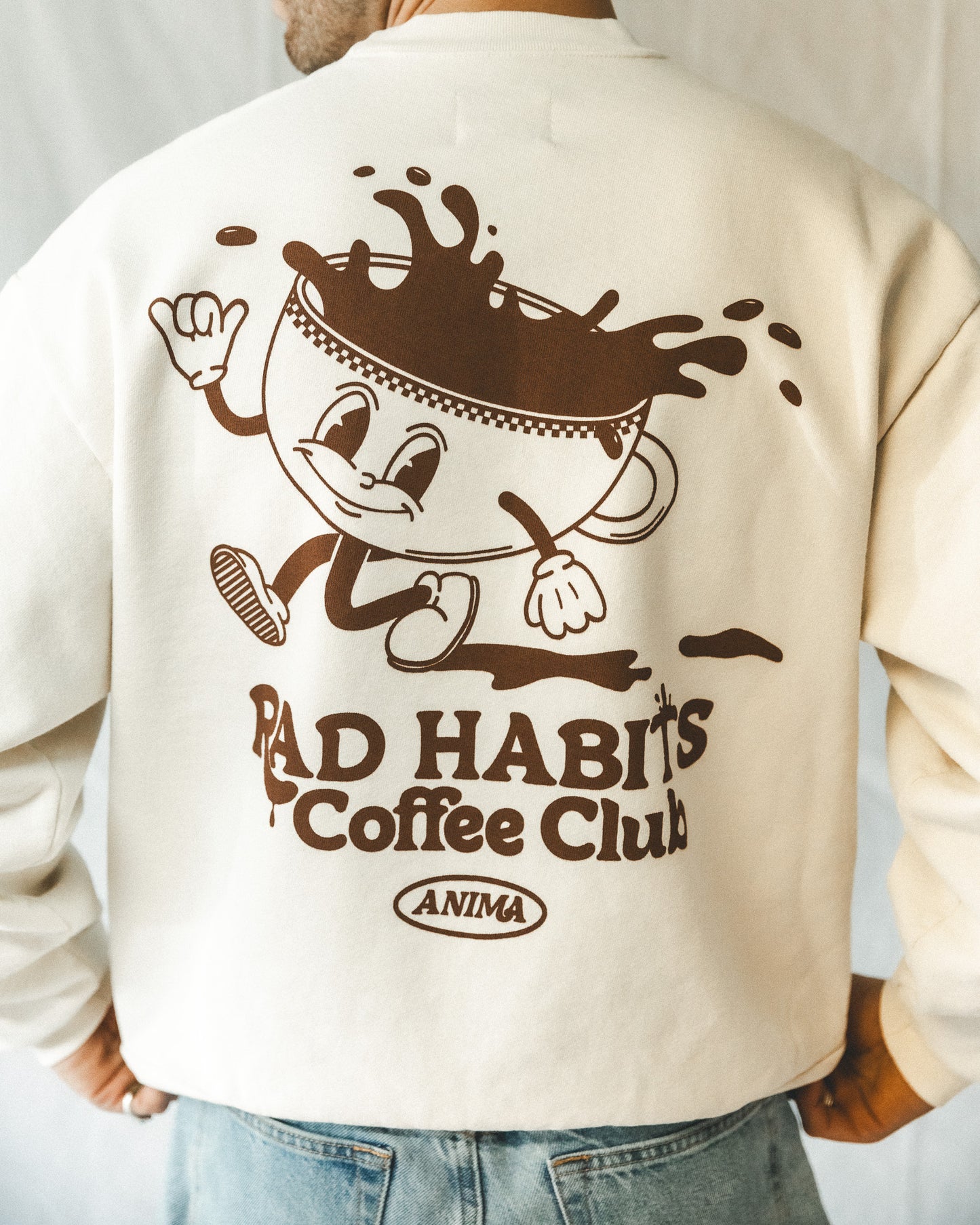 RAD HABITS CREWNECK: CREAM